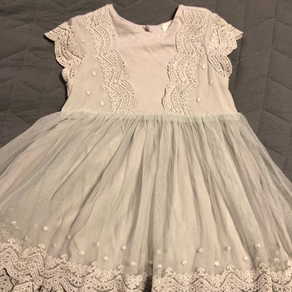 New Grey Lace dress for baby girls